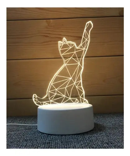 Lampara Led De Velador 3d Ilusion Diseño s 3 Colores Usb