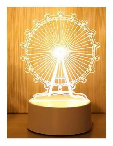 Lampara Led De Velador 3d Ilusion Diseño s 3 Colores Usb