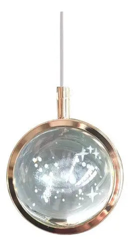 Lámpara Colgante Moderna Elegante Globo Vidrio Bronce Diseño