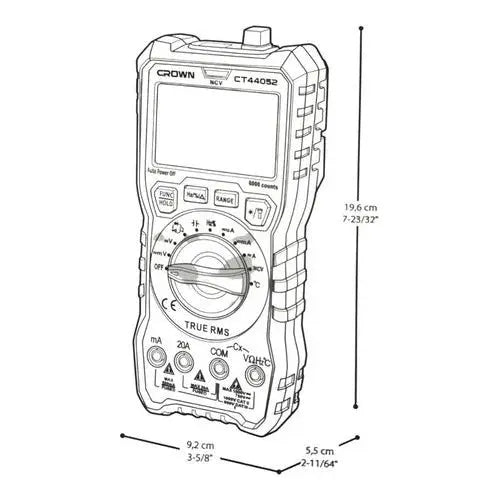 Multimetro Multi Tester Digital Portatil 750v Crown