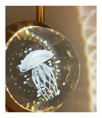 Lámpara Colgante Moderna Elegante Globo Vidrio Bronce Diseño