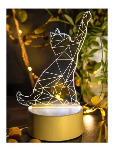 Lampara Led De Velador 3d Ilusion Diseño s 3 Colores Usb