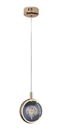 Lámpara Colgante Moderna Elegante Globo Vidrio Bronce Diseño