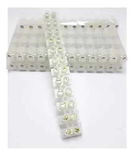 Pack 10 Regletas De Conexion Plastica 12 Polos 4mm