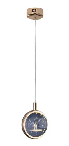Lámpara Colgante Moderna Elegante Globo Vidrio Bronce Diseño
