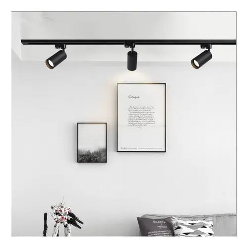 Foco Riel Monofasico 10w Led 220v Negro