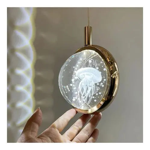 Lámpara Colgante Moderna Elegante Globo Vidrio Bronce Diseño