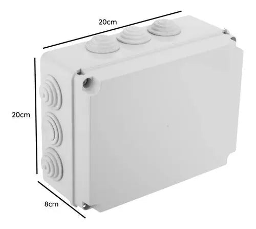 Caja Estanca Ip55 Ik07 Pvc Con Cono 200x200x80 Sec