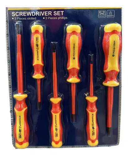 Juego De Destornilladores Variados 6 Piezas 1kv