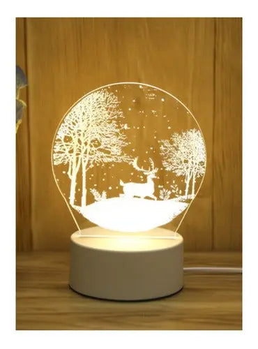 Lampara Led De Velador 3d Ilusion Diseño s 3 Colores Usb