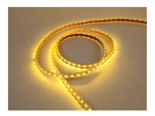 Cinta Led Impermeable Con Adhesivo 10 Metros + Cable 220v
