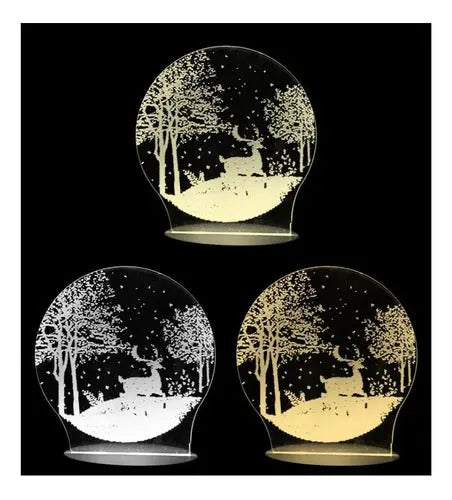 Lampara Led De Velador 3d Ilusion Diseño s 3 Colores Usb