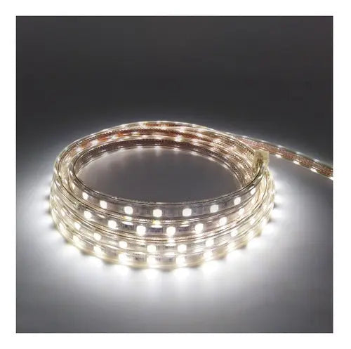 Cinta Led Impermeable Con Adhesivo 10 Metros + Cable 220v