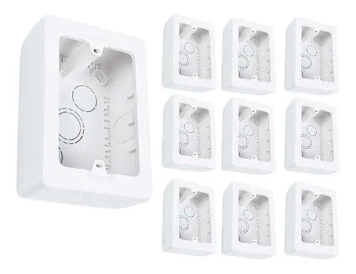Pack 10 Caja Chuqui Sobrepuesta Electrica Pvc Sec