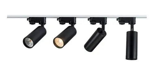 Foco Riel Monofasico Negro 30w Led 220V Modelo Altair Zero Flicker