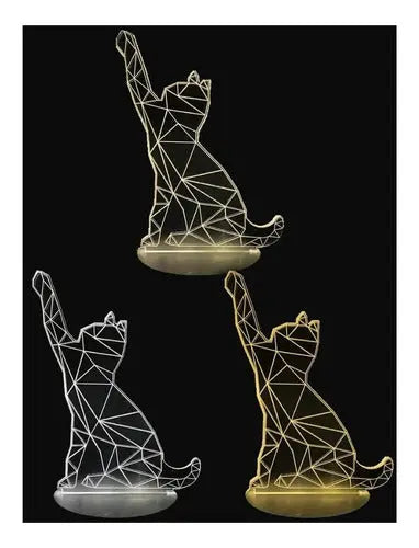 Lampara Led De Velador 3d Ilusion Diseño s 3 Colores Usb