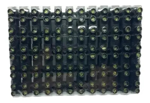 Pack 10 Regletas De Conexion Plastica 12 Polos 4mm
