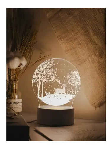 Lampara Led De Velador 3d Ilusion Diseño s 3 Colores Usb
