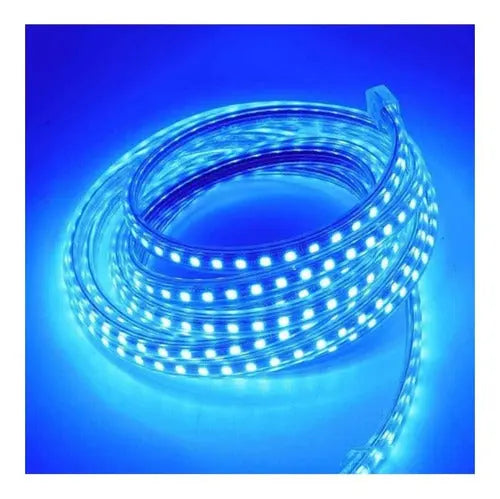 Cinta Led Impermeable Con Adhesivo 10 Metros + Cable 220v