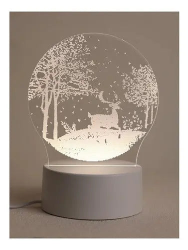 Lampara Led De Velador 3d Ilusion Diseño s 3 Colores Usb