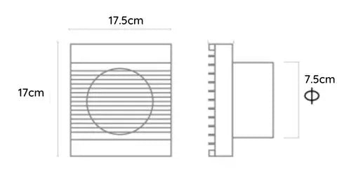 Extractor De Aire 16w 5 Pulgadas Baño Cocina Oficina