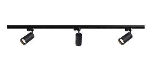 Foco Riel Monofasico Negro 30w Led 220V Modelo Altair Zero Flicker