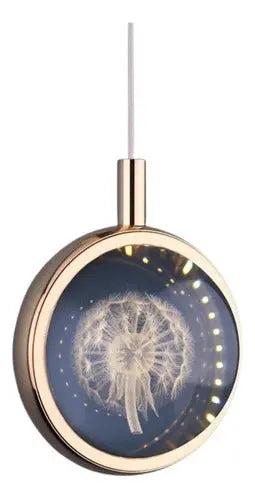 Lámpara Colgante Moderna Elegante Globo Vidrio Bronce Diseño