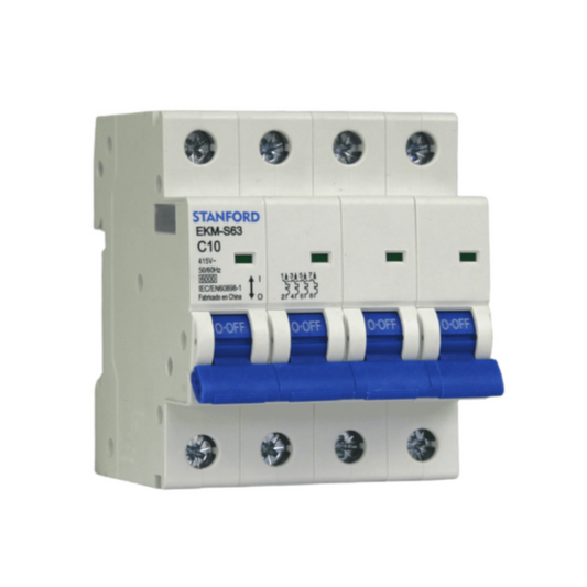 Interruptor Automatico 4p 10a 6ka 240v C10 Sec