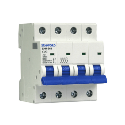 Interruptor Automatico 4p 20a 6ka 240v C20 Sec