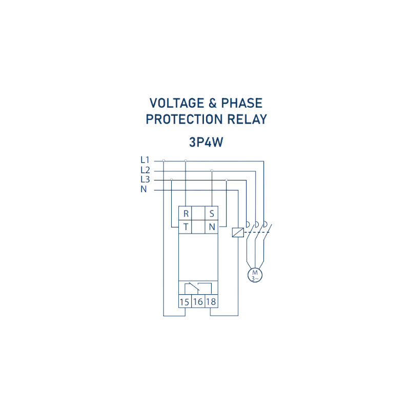 Rele de medida y Control - Monitor de Voltaje 127-265VAC