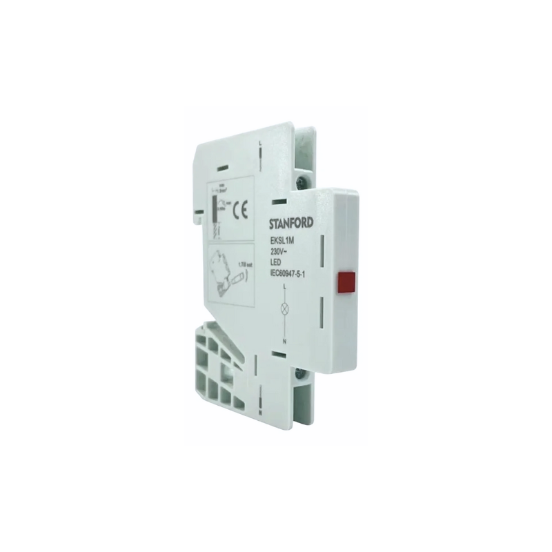 Luz Piloto Slim Led Roja para Riel DIN 35MMX9MM 220V