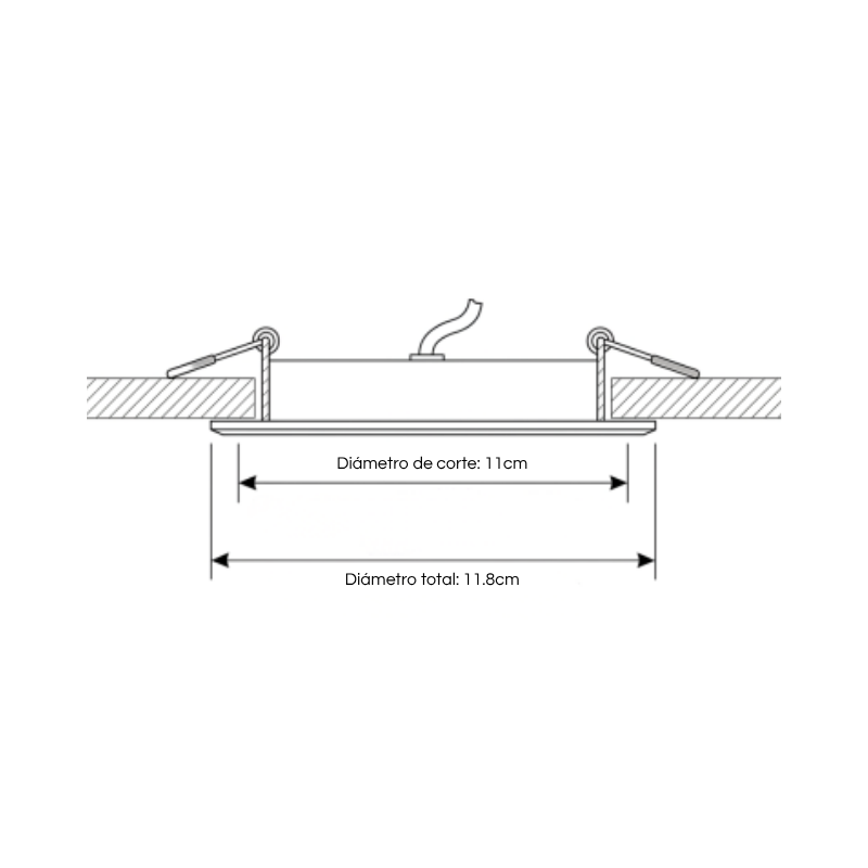 Panel Plafon Led Embutido Redondo 6w 11.5cm