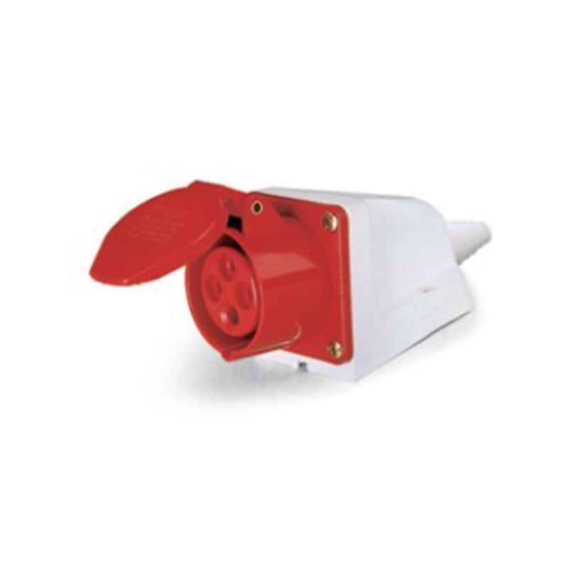 Enchufe Industrial Hembra Sobrepuesta IP44 16A 380V 3P+T