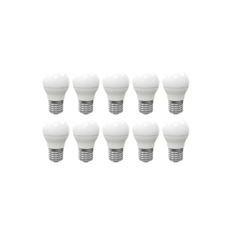 Pack 10 Ampolleta Led Mini Bola E27 Rosca Normal 6w G45 Sec