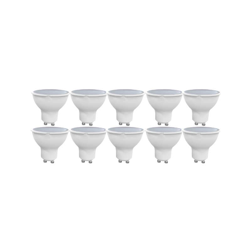 Pack 10 Ampolletas Led Dicroicas Empavonadas Gu10 6w Sec