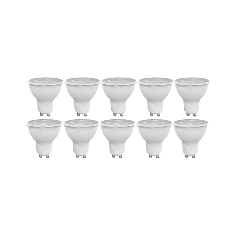 Pack 10 Ampolletas Led Dicroicas Gu10 5w Sec