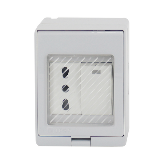 Tomacorriente 10/16 Interruptor 9/12 Simple Hydrobox Sec