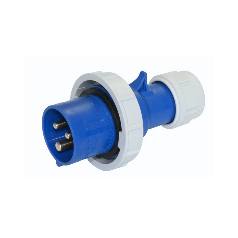 Echufe Industrial Macho Volante IP67 32A 220V 2P+T