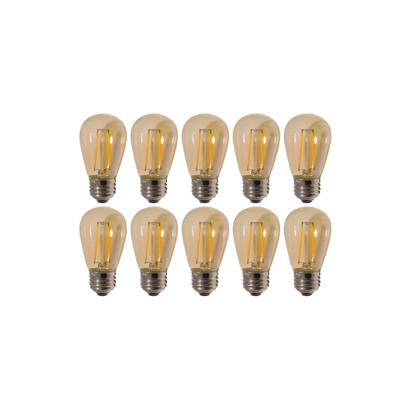 Pack 10 Ampolletas Led Vintage Mini Edison S14 Rosca Normal 2W