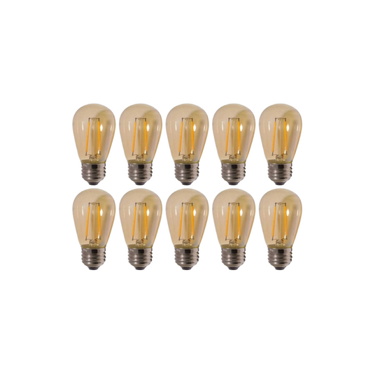 Pack 10 Ampolletas Led Vintage Mini Edison S14 Rosca Normal 2W