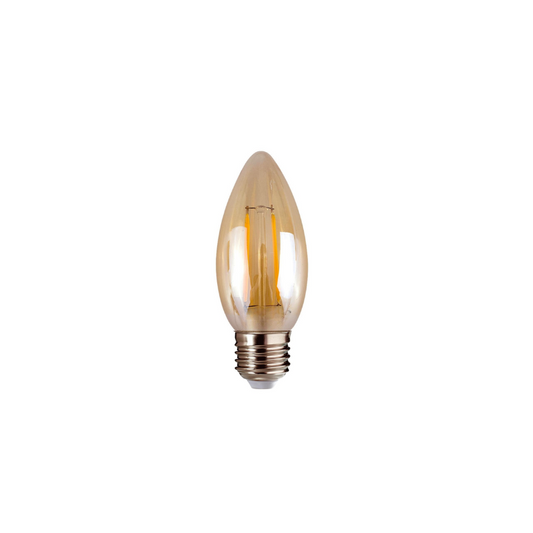 Ampolleta Led Vela Vintage 2w E27 Rosca Normal 2700k Ambar
