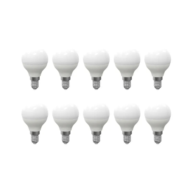 Pack 10 Ampolleta Led Mini Bola E14 6w G45 Sec