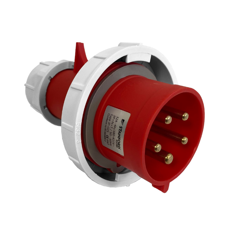 Echufe Industrial Macho Volante IP67 32A 380V 3P+N+T