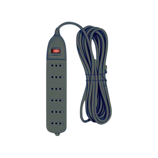 Alargador Electrico Zapatilla 6 Posiciones 3 metros Negro SEC