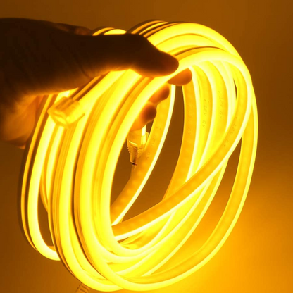 Cinta Led Neon Luz Dorada 5 Metros + Conector Al 220v