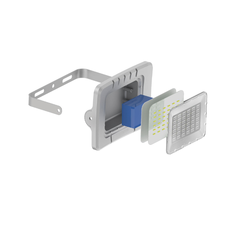 Foco Proyector Led con panel solar Modelo Austral Profesional 100W 800lm 6500K IP65 IK08 + Control