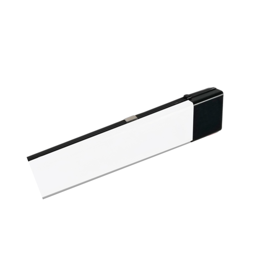Tubo Led Tipo Liston Plano Opal Con Base Borde Negro 36W 120cms 6500K