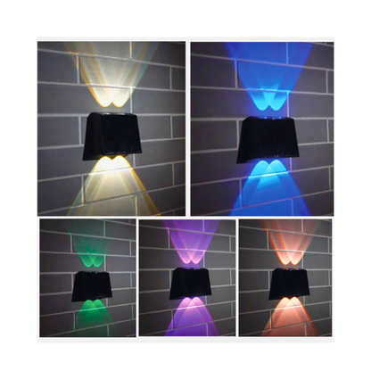 Foco Aplique Solar 2LED CCT RGB