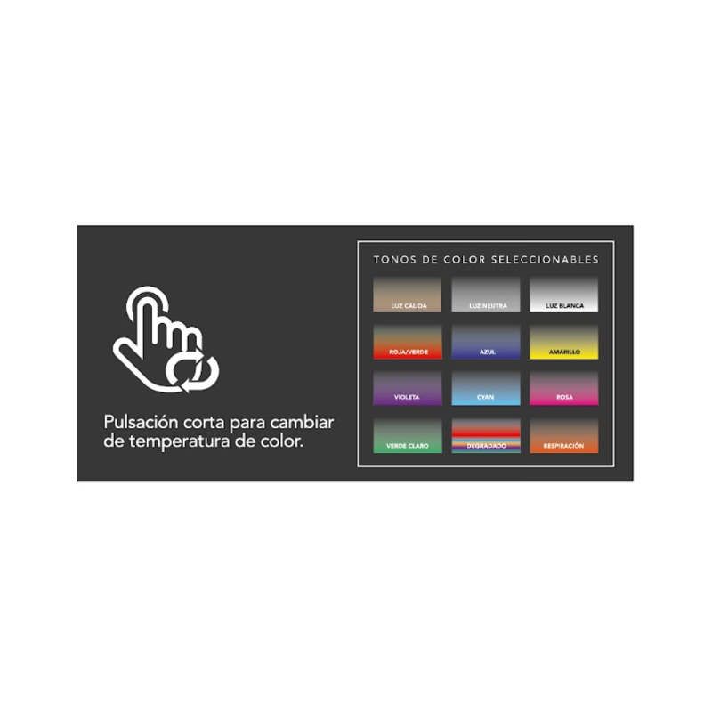 Foco Aplique Solar 2LED CCT RGB