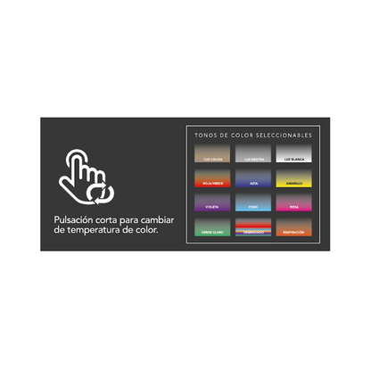 Foco Aplique Solar 2LED CCT RGB